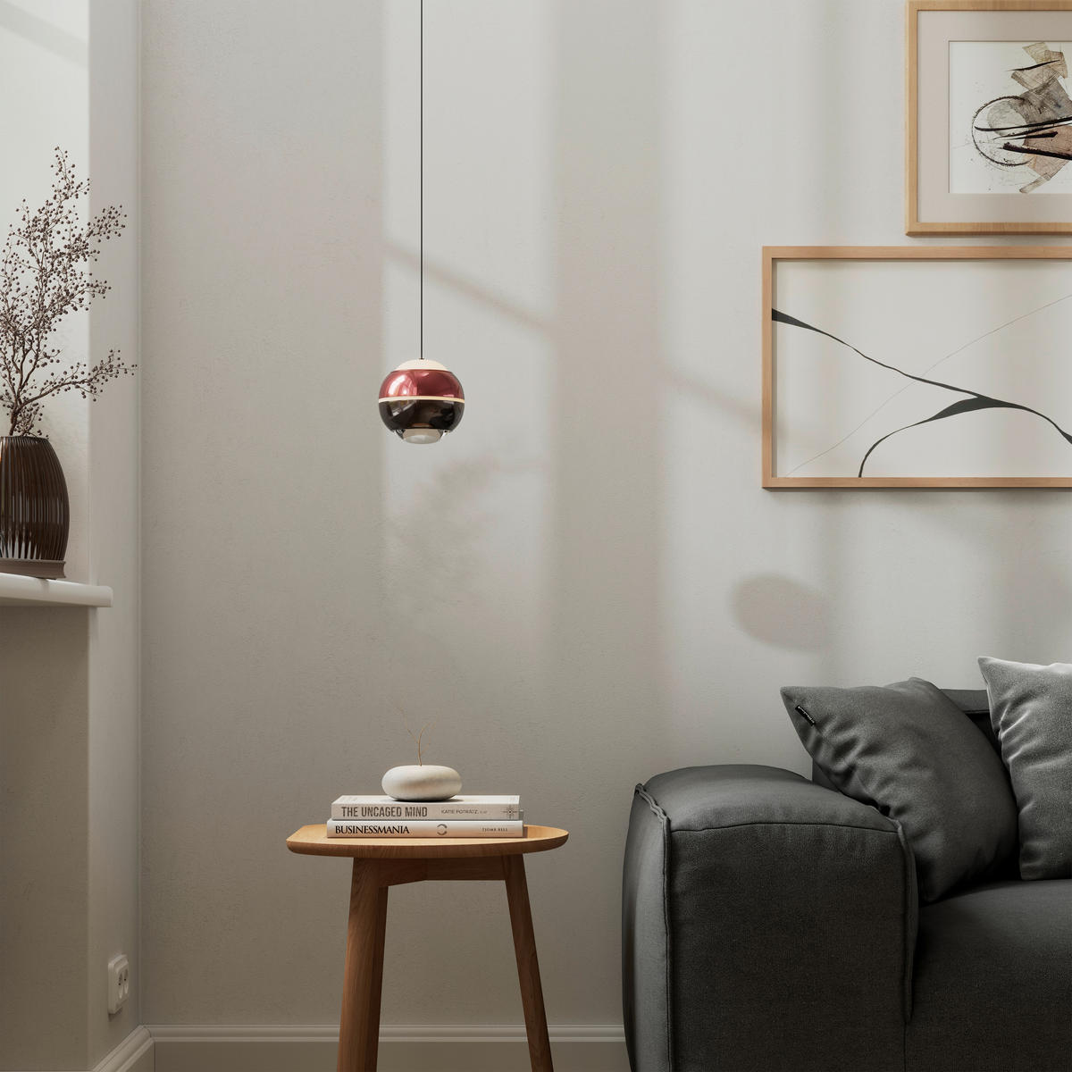 LED-HÄNGELEUCHTE Easy 12,5/150 cm   - Schwarz/Kupferfarben, Design, Glas/Kunststoff (12,5/150cm) - Dieter Knoll