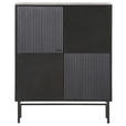 HIGHBOARD  in 100/120/42 cm  - Schwarz, LIFESTYLE, Holz/Metall (100/120/42cm) - Landscape