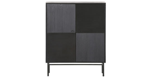 HIGHBOARD in 100/120/42 cm - Schwarz, LIFESTYLE, Holz/Metall (100/120/42cm) - Landscape