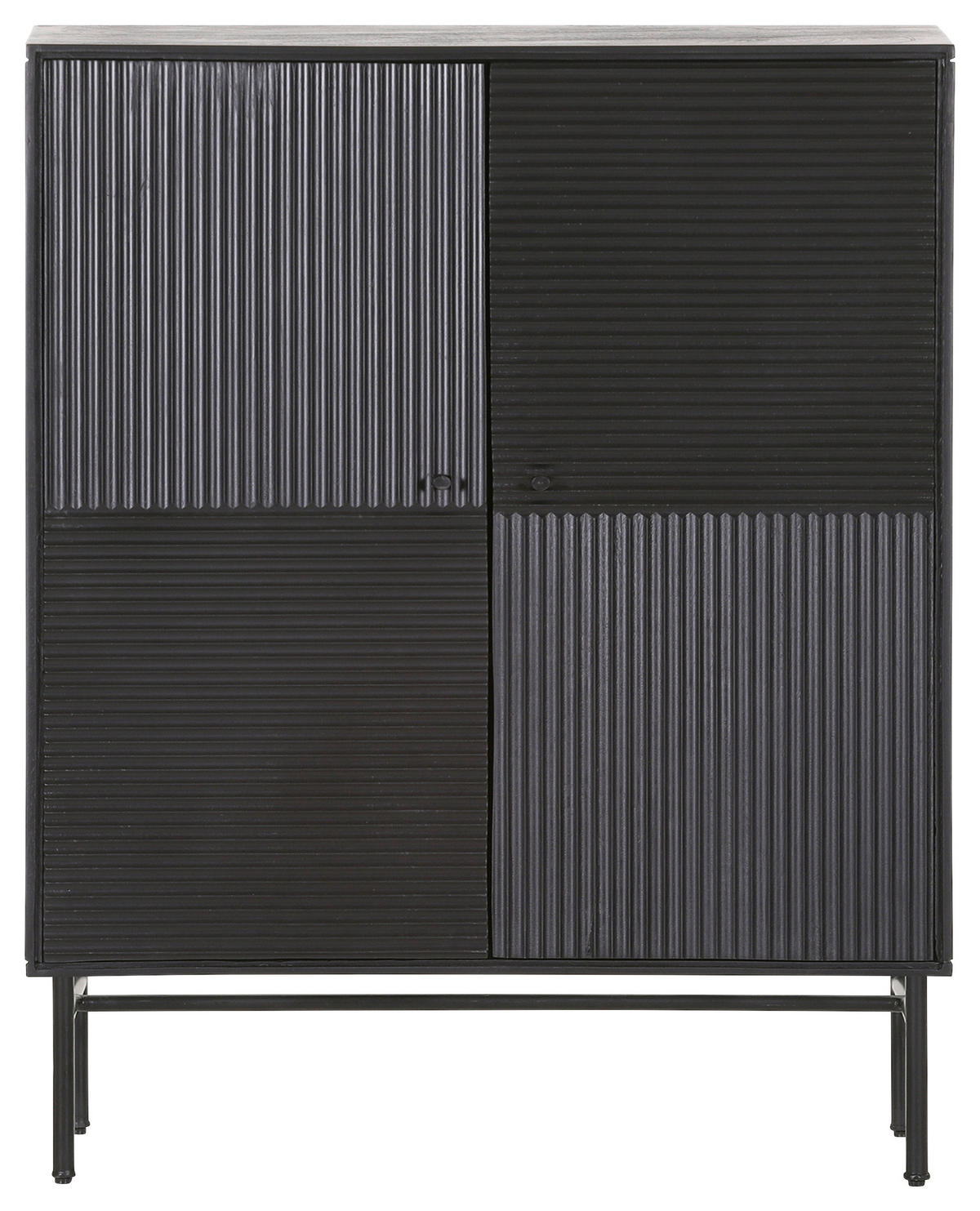 HIGHBOARD  in 100/120/42 cm  - Schwarz, LIFESTYLE, Holz/Metall (100/120/42cm) - Landscape