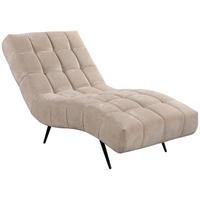 RELAXLIEGE SERIO Chenille Creme  - Creme/Schwarz, Design, Textil/Metall (79/88/165cm) - MID.YOU