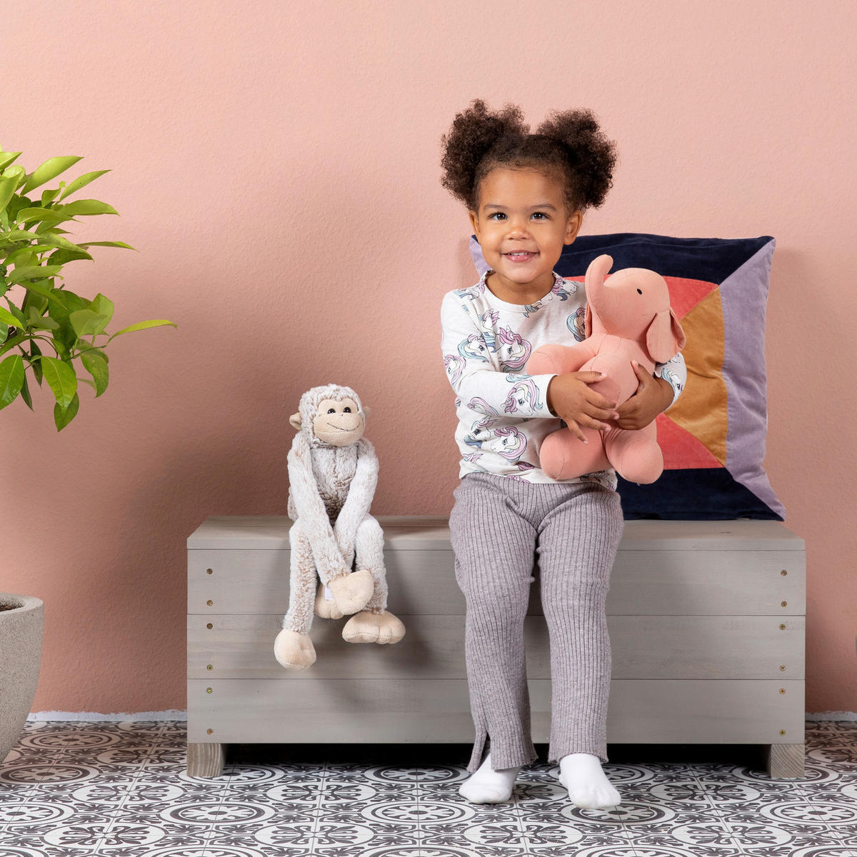 KINDERSITZBANK - Hellgrau, Basics, Holz (83/35/32cm) - MUDDY BUDDY