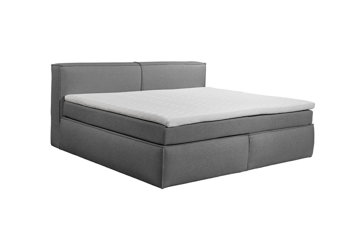 FAMILIENBOXSPRINGBETT - Dunkelgrau/Schwarz, LIFESTYLE, Kunststoff/Textil (240/200cm) - Esposa