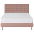 BOXSPRINGBETT 140/200 cm  in Rosa  - Rosa, Design, Holz/Textil (140/200cm) - Carryhome