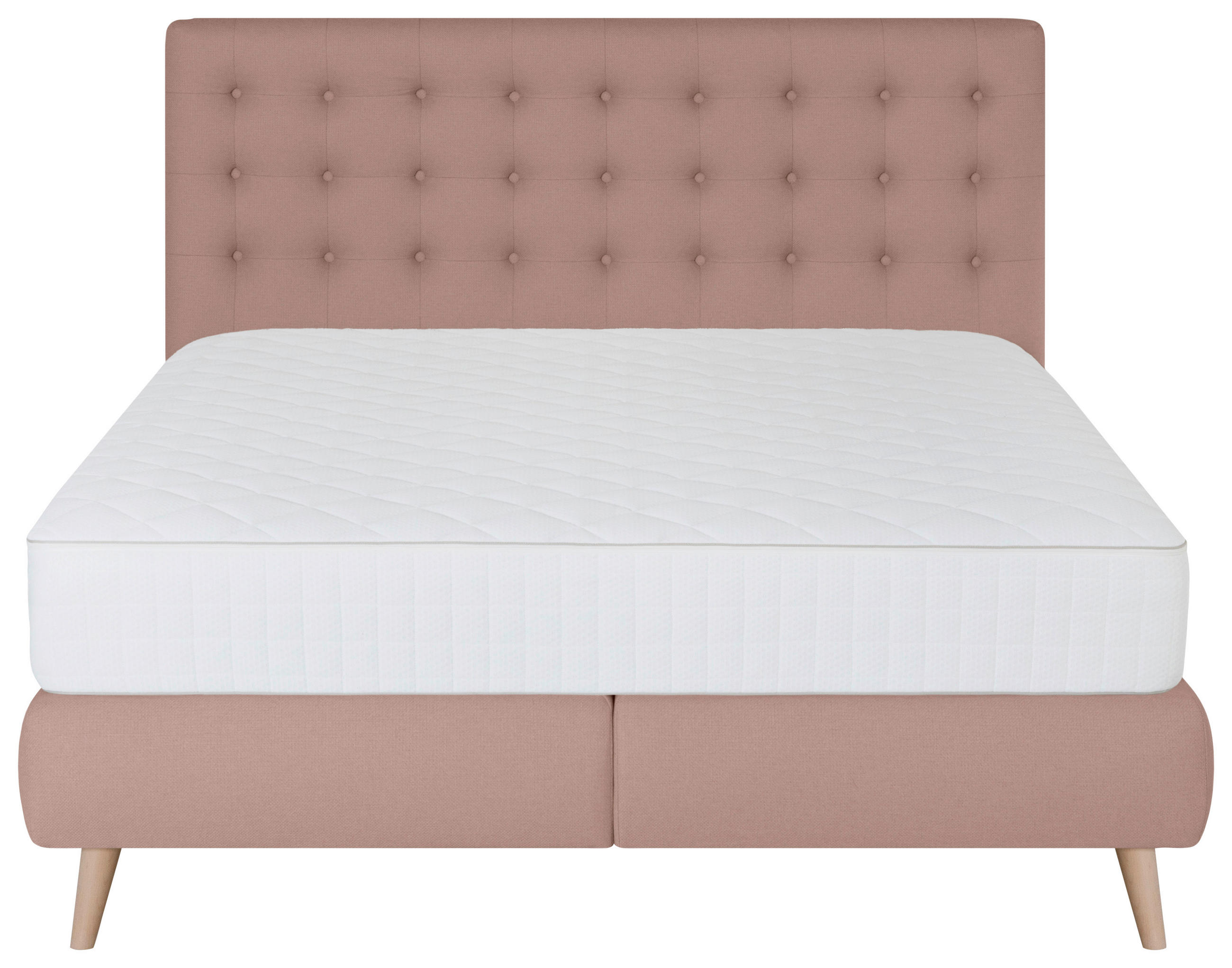 BOXSPRINGBETT 160/200 cm  in Rosa  - Rosa, Design, Holz/Textil (160/200cm) - Carryhome