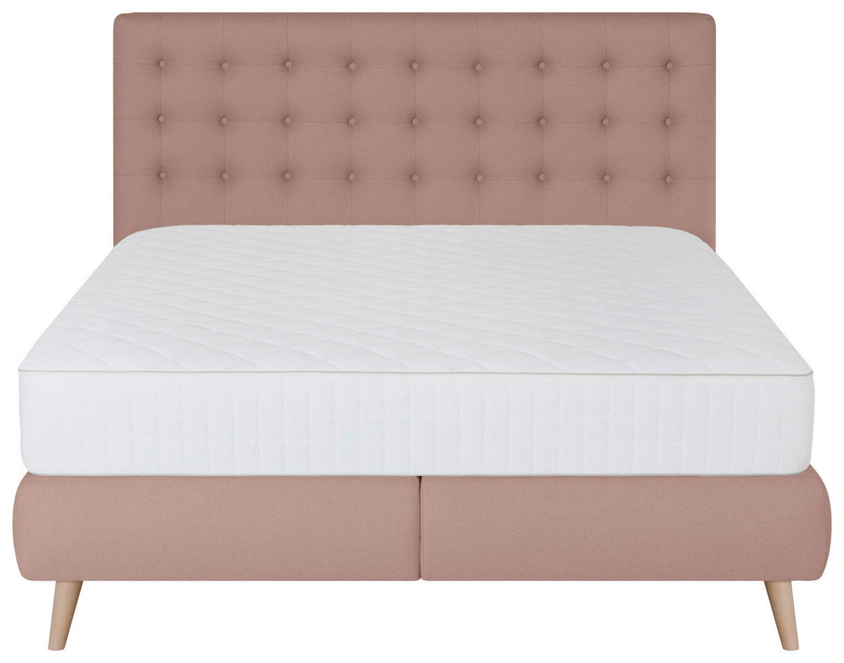 BOXSPRINGBETT 140/200 cm  in Rosa  - Rosa, Design, Holz/Textil (140/200cm) - Carryhome