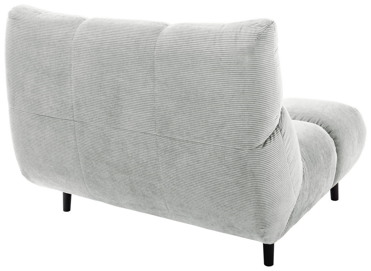 SESSEL in Feincord Silberfarben  - Silberfarben/Schwarz, Design, Holz/Textil (112/85/108cm) - Pure Home Lifestyle