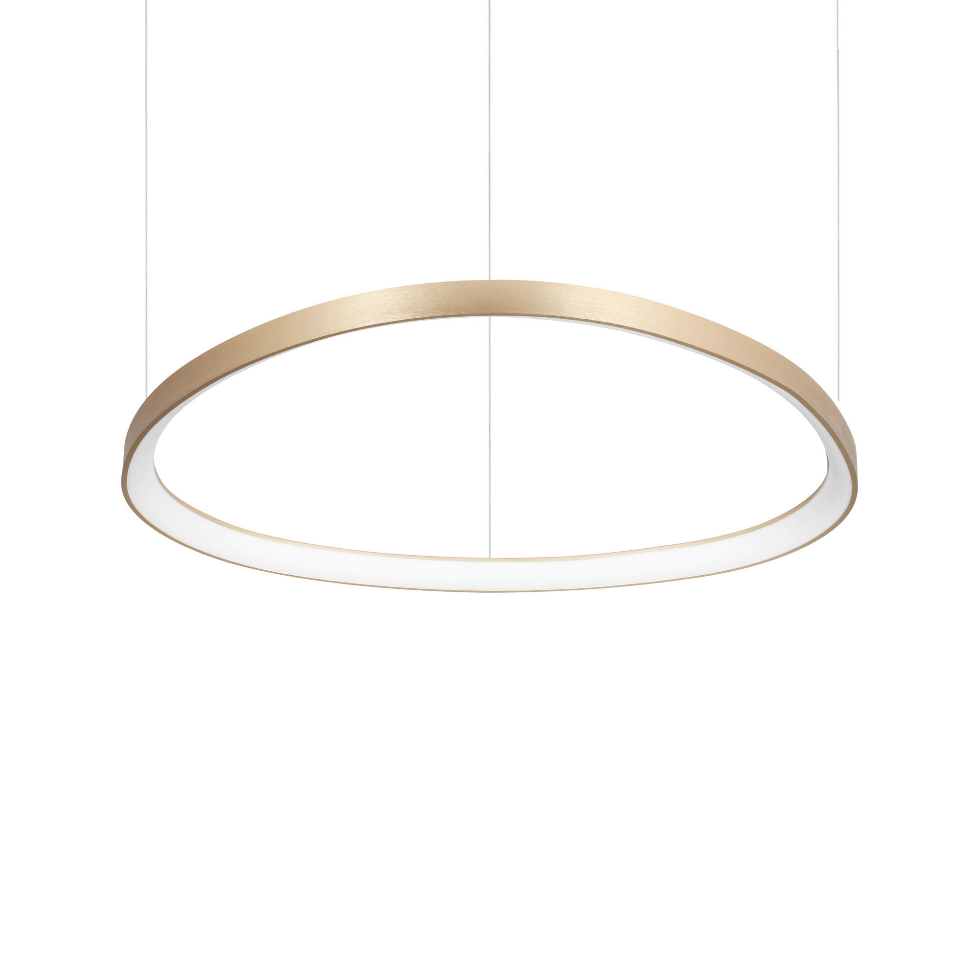 LED-HÄNGELEUCHTE Gemini 81/28,5/180 cm   - Messingfarben, Design, Kunststoff/Metall (81/28,5/180cm) - Ideal Lux
