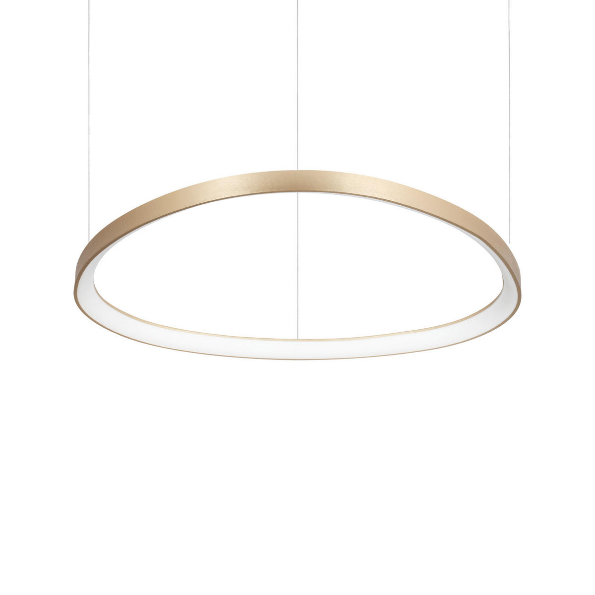 LED-HÄNGELEUCHTE Gemini 81/28,5/180 cm   - Messingfarben, Design, Kunststoff/Metall (81/28,5/180cm) - Ideal Lux