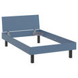 BETT 120/200 cm,  in Blau,  - Blau/Schwarz, Design, Metall (120/200cm) - Xora