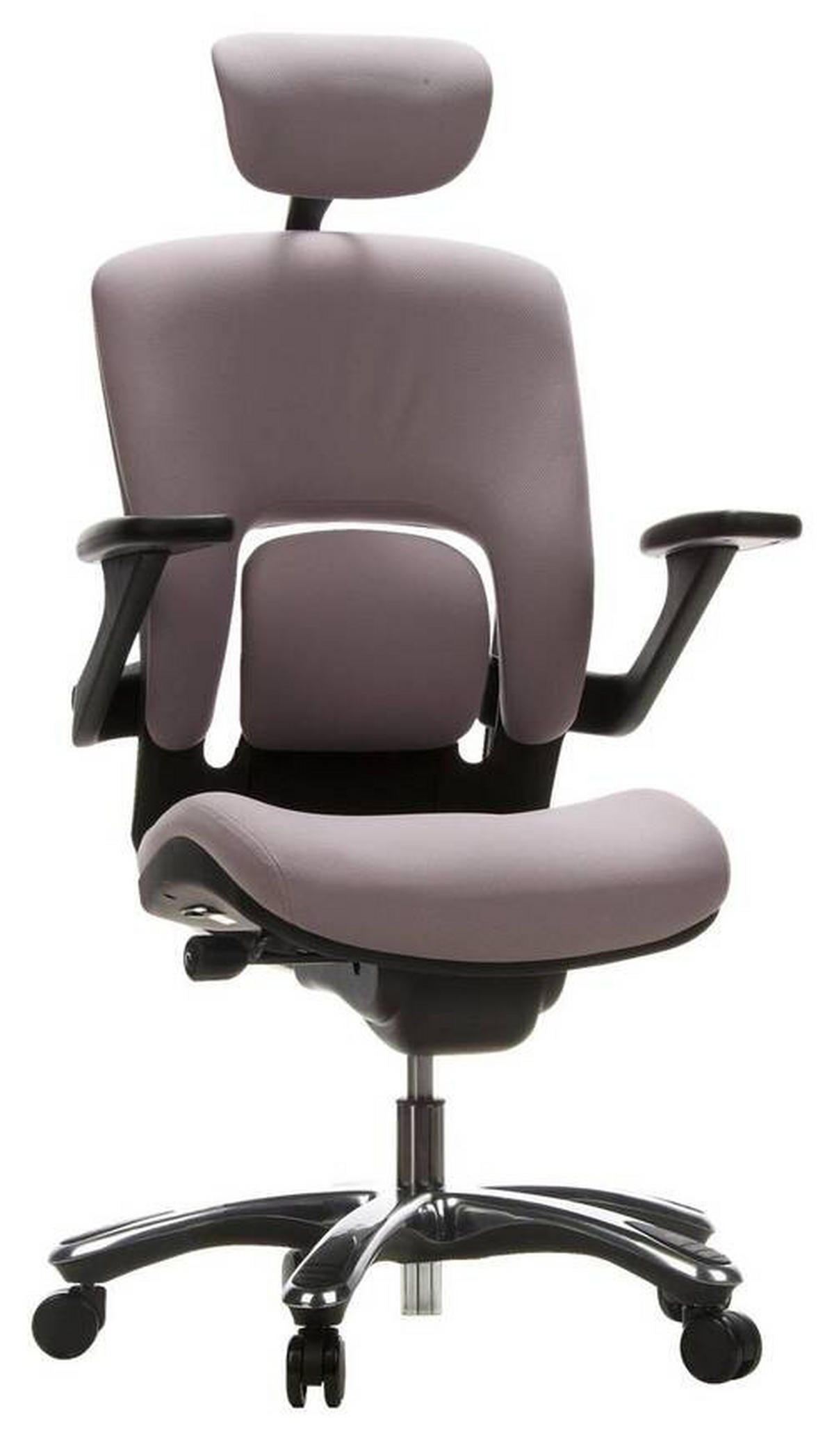 DREHSTUHL Flachgewebe Grau, Schwarz  - Chromfarben/Schwarz, Basics, Kunststoff/Textil (58/119/50cm) - MID.YOU