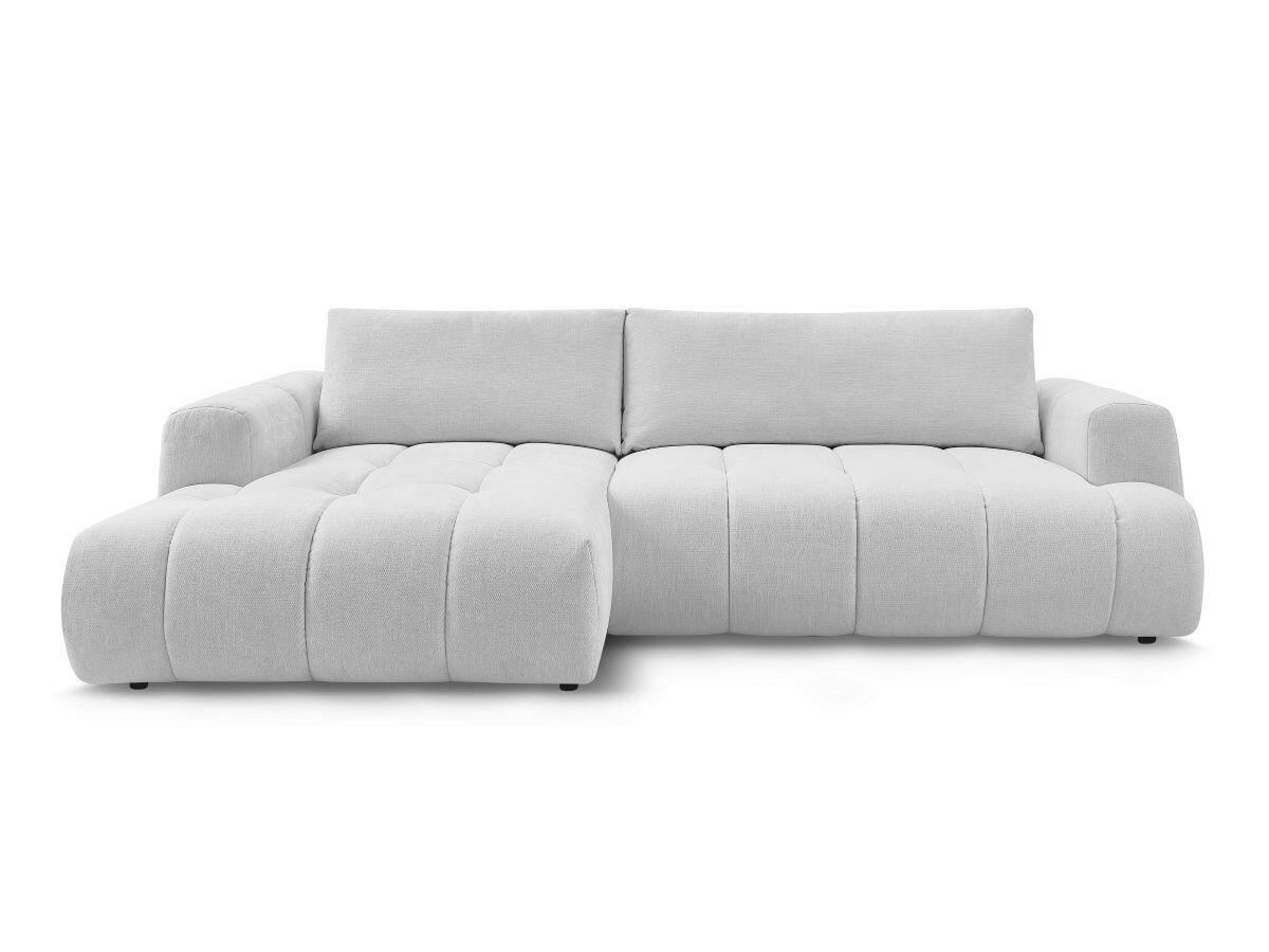 ECKSCHLAFSOFA FUJI Leinenoptik Hellgrau  inkl.  - Hellgrau/Schwarz, MODERN, Kunststoff/Textil (160/292cm)