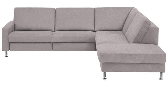 ECKSOFA  in Mikrofaser Alufarben  275/242 cm  - Alufarben, Design, Textil/Metall (275/242cm) - Dieter Knoll