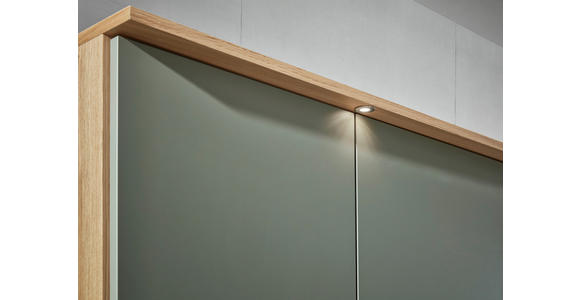 DREHTÜRENSCHRANK 300/229/60 cm 6-türig Eichefarben, Olivgrün  - Eichefarben/Anthrazit, Design, Holz/Holzwerkstoff (300/229/60cm) - Dieter Knoll