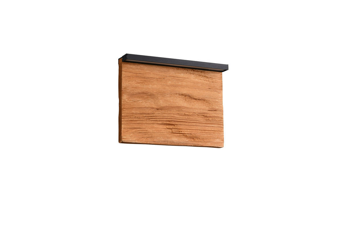 LED-WANDLEUCHTE KALEA 20/7,5/15 cm   - Schwarz/Kieferfarben, Natur, Holz/Metall (20/7,5/15cm)