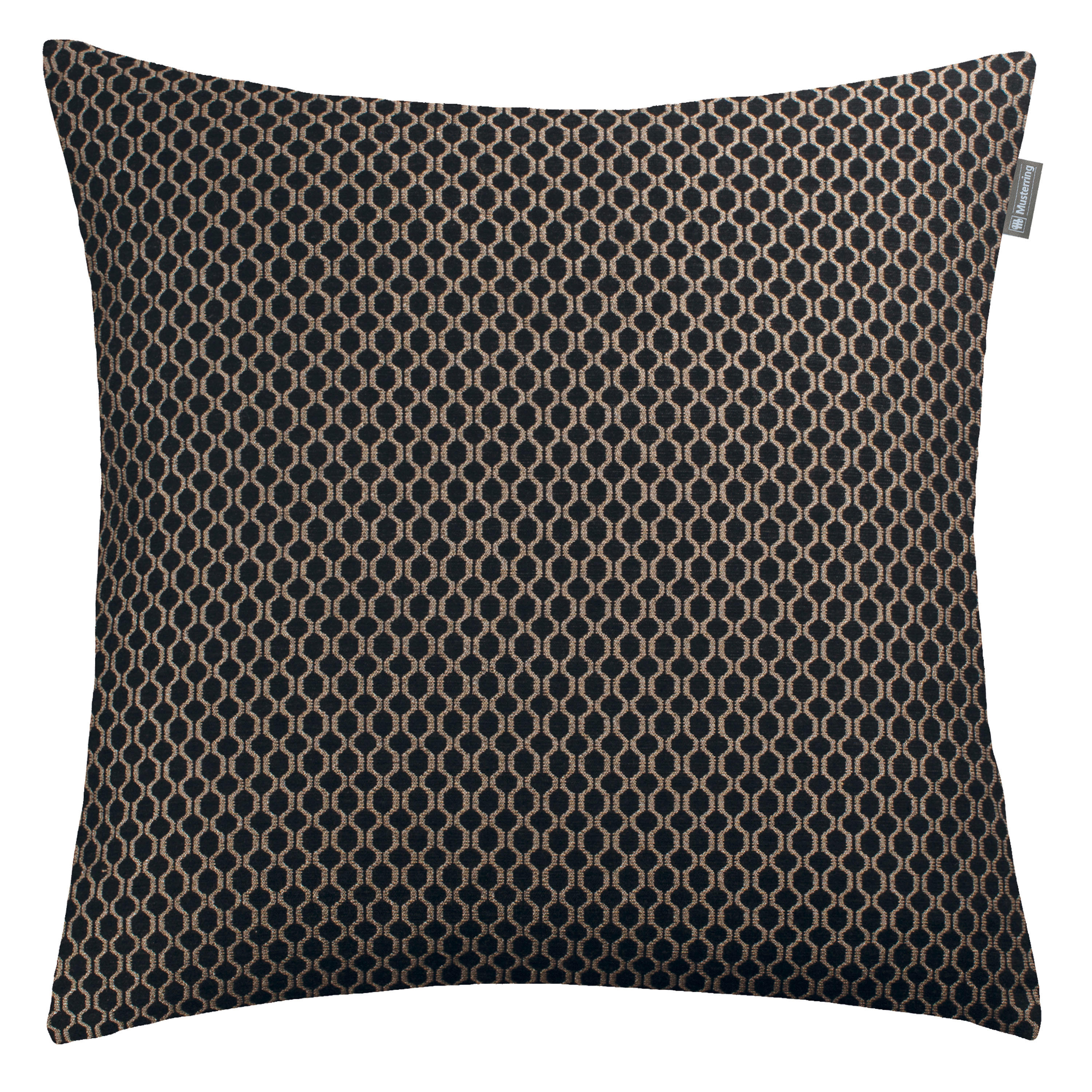 KISSENHÜLLE MR-HONEYCOMB 45/45 cm  - Beige/Schwarz, Basics, Textil (45/45cm) - Musterring