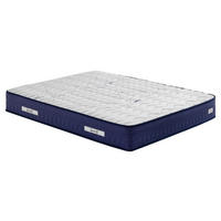 TASCHENFEDERKERNMATRATZE Athletic, 180/200 cm, Höhe ca.: 28 cm, H3 = fest,  - Weiß/Dunkelblau, Basics, Textil (180/200cm) - Yatas