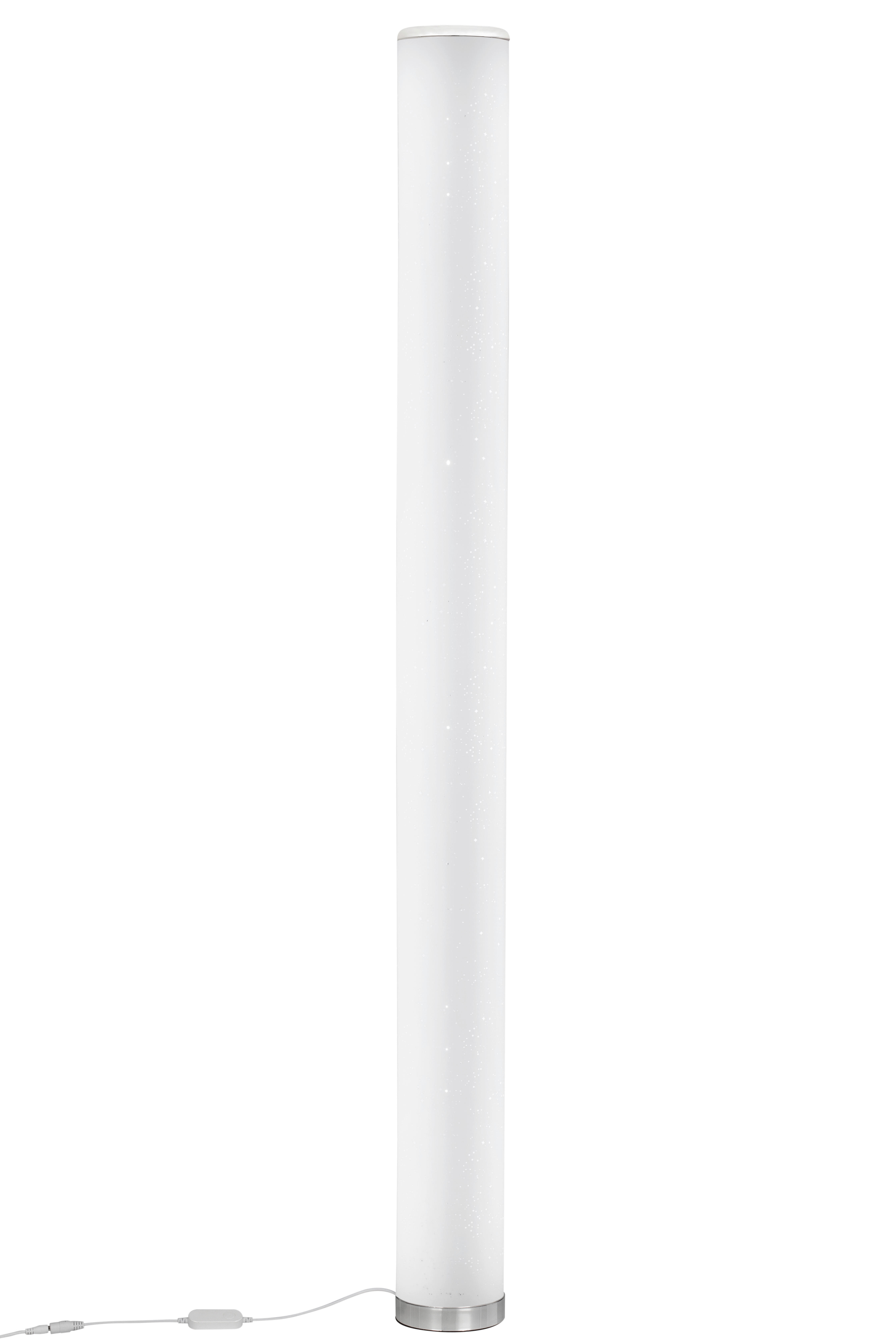 LED STOJACIA LAMPA, 13/150 cm  - biela/chrómová, Trend, plast (13/150cm) - Novel