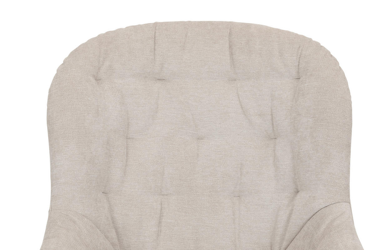SESSEL Webstoff Beige    - Beige/Schwarz, MODERN, Textil/Metall (66/84/77cm) - MID.YOU