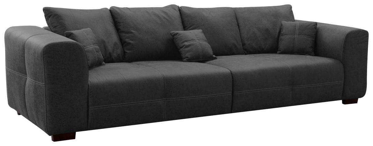 BIGSOFA in Flachgewebe Anthrazit  - Anthrazit/Beige, KONVENTIONELL, Holz/Textil (287/69/108cm) - Sit & More