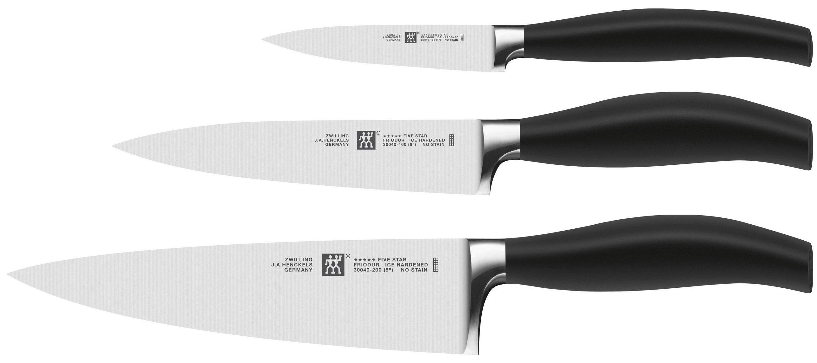 MESSERSET ZWILLING 5 STERNE 3-teilig  - Schwarz, Basics, Kunststoff/Metall - Zwilling