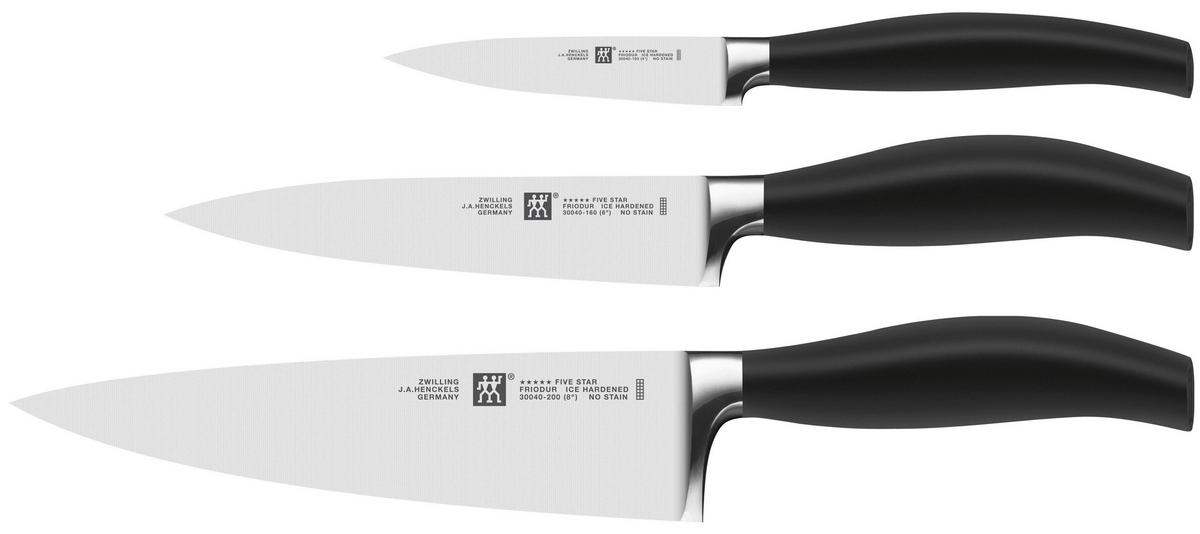 MESSERSET ZWILLING 5 STERNE 3-teilig  - Schwarz, Basics, Kunststoff/Metall - Zwilling