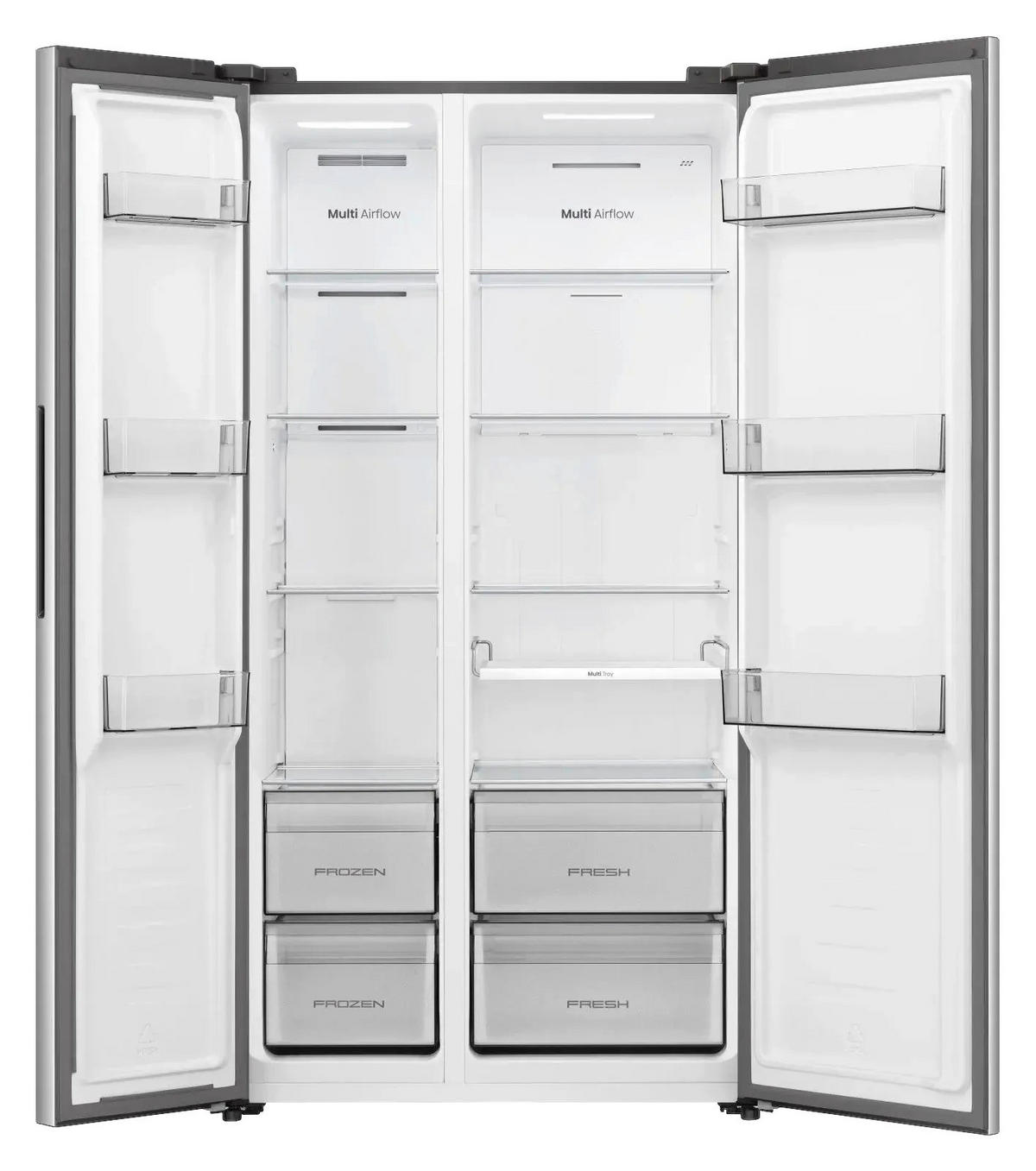 SIDE-BY-SIDE 91/178,6/64,3 cm RS3P558NEIE  - Edelstahlfarben, MODERN, Glas/Kunststoff (91/178,6/64,3cm) - Hisense
