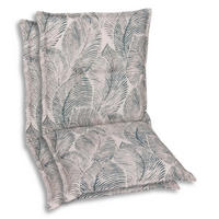 SESSELAUFLAGENSET Blätter  - Beige/Grau, Basics, Textil (50/7/100cm)