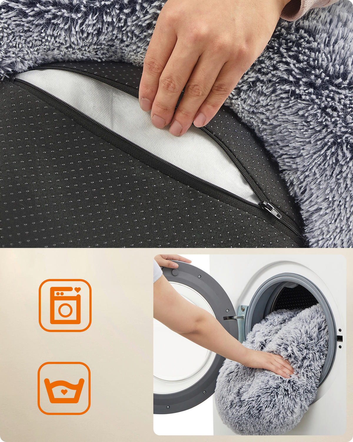 HUNDEBETT - Hellgrau, Trend, Textil (60/20/60cm) - Boxxx
