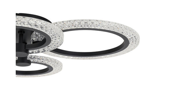 LED-DECKENLEUCHTE 59/45/9 cm   - Schwarz, Design, Kunststoff/Metall (59/45/9cm) - Novel