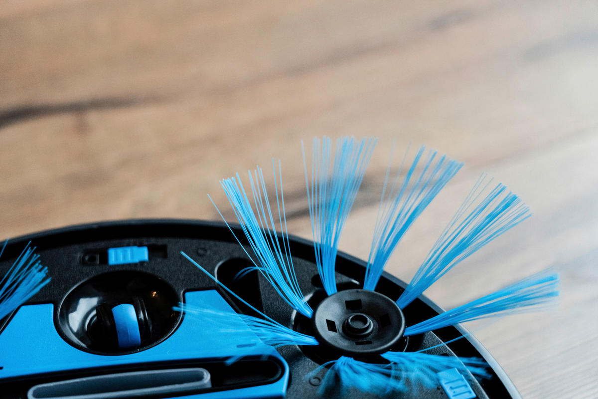 STAUBSAUGERROBOTER HOOGO RO 201  - Blau/Dunkelgrau, KONVENTIONELL, Kunststoff (28,5/7cm)