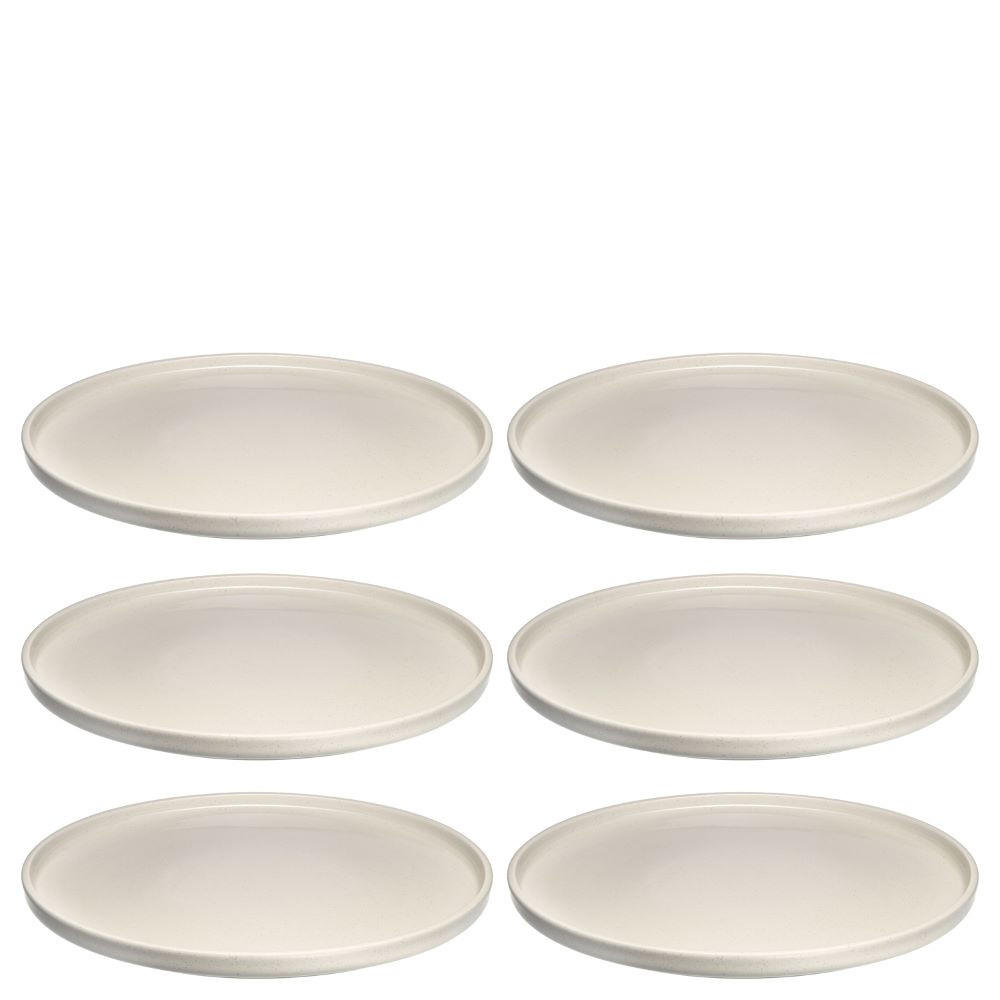 SPEISETELLERSET ROMA 6-teilig  - Creme, KONVENTIONELL, Keramik (27,0/2,1/27,0cm) - Leonardo Living