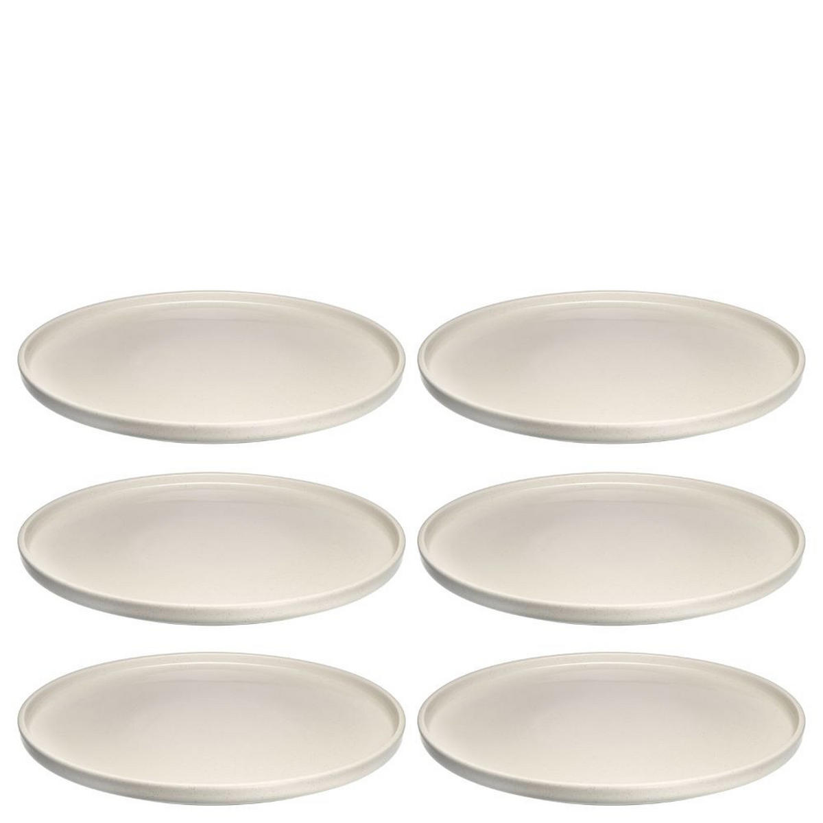 SPEISETELLERSET ROMA 6-teilig  - Creme, KONVENTIONELL, Keramik (27,0/2,1/27,0cm) - Leonardo Living