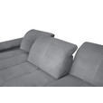 ECKSOFA Grau Flachgewebe  - Schwarz/Grau, Design, Textil/Metall (242/313cm) - Xora