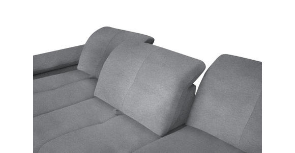 ECKSOFA Grau Flachgewebe - Schwarz/Grau, Design, Textil/Metall (242/313cm) - Xora