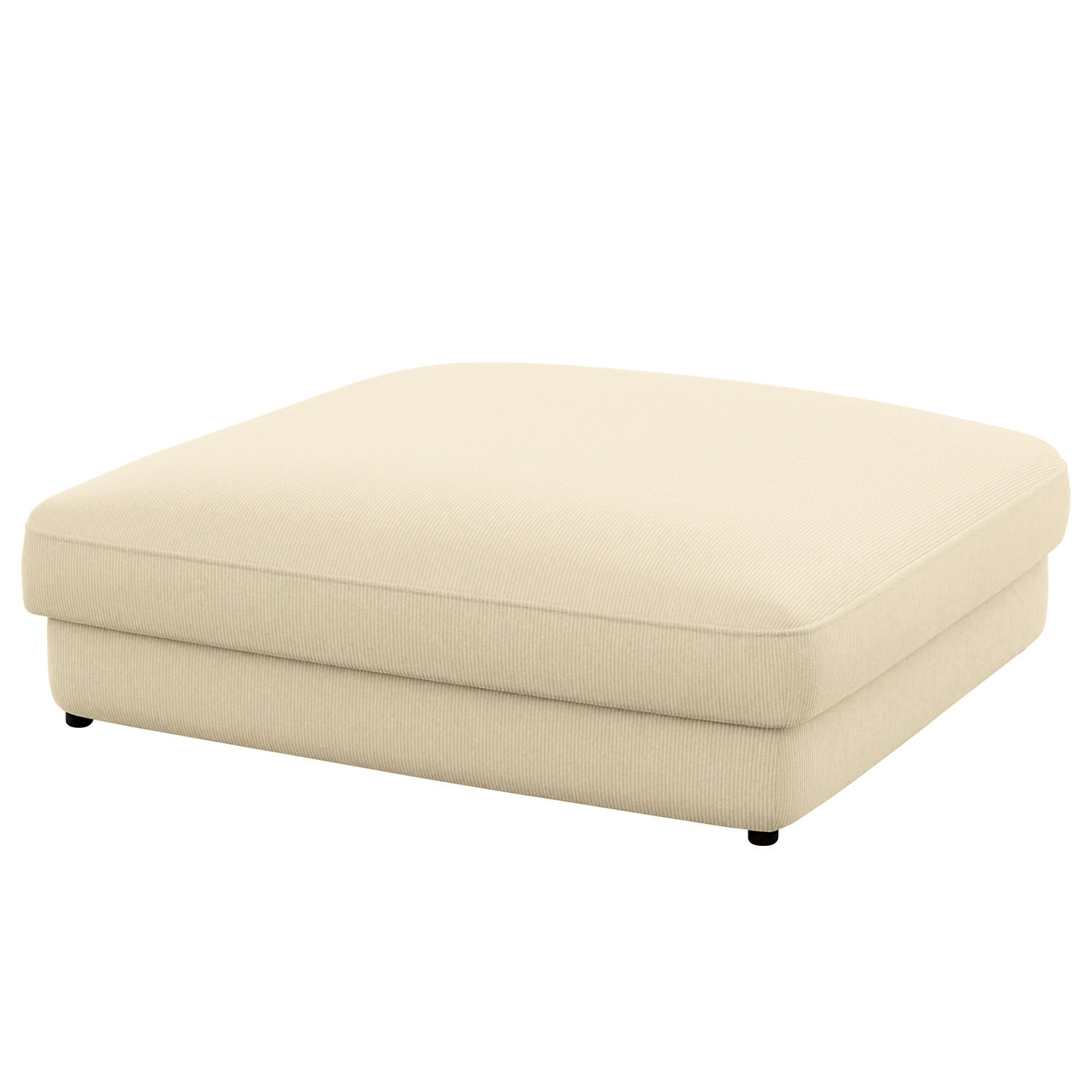 HOCKER in Textil Weiss  - Weiss/Schwarz, Modern, Kunststoff/Textil (133/43/133cm) - Trendmanufaktur