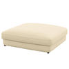 HOCKER in Textil Weiss  - Weiss/Schwarz, Modern, Kunststoff/Textil (133/43/133cm) - Trendmanufaktur