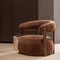 SESSEL in Webstoff Braun  - Schwarz/Braun, MODERN, Holz/Kunststoff (82/78/73cm) - Livetastic