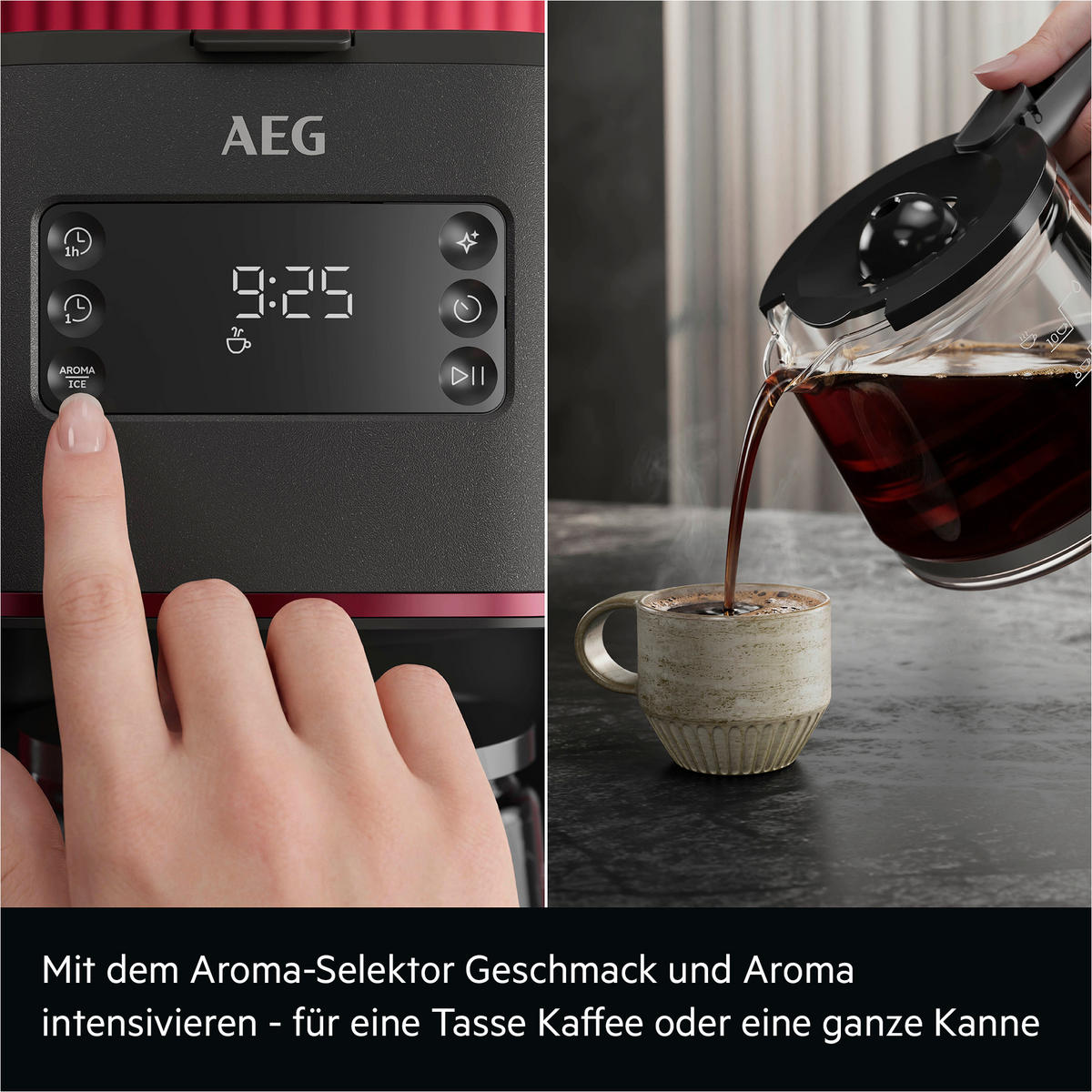 FILTERKAFFEEMASCHINE Design Collection  - Schwarz, Basics, Glas/Kunststoff (26,6/34,1/17,1cm) - AEG