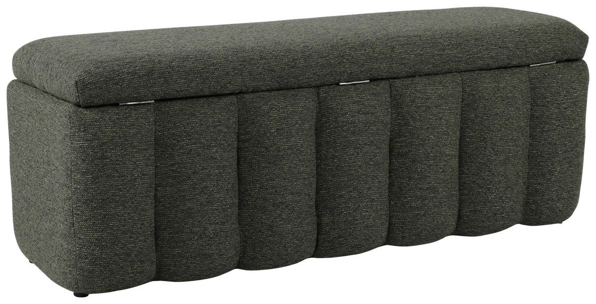 SITZBANK 120/46/41 cm Webstoff Grün Kunststoff  - Schwarz/Grün, Design, Kunststoff/Textil (120/46/41cm) - Novel
