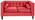 ZWEISITZER-SOFA Velours Rot  - Rot/Nussbaumfarben, Design, Holz/Textil (154/80/85cm) - Max Winzer