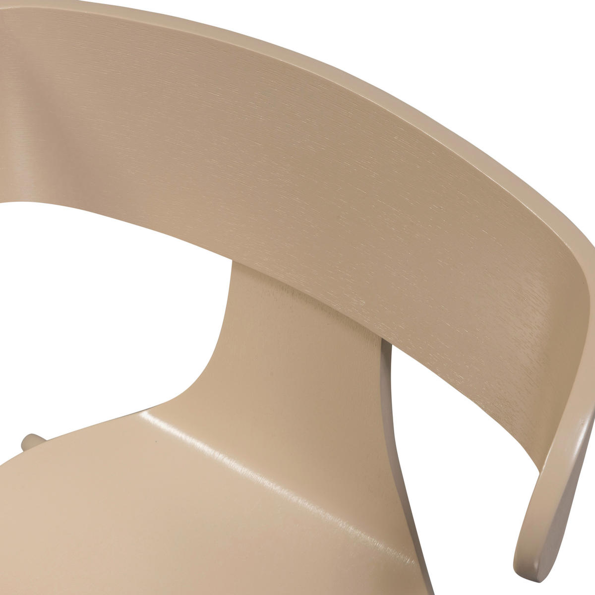 STUHL-SET 2 Stück stapelbar, abwischbar   - Sandfarben, Design, Holz/Metall (50/77,5/52cm) - Livetastic