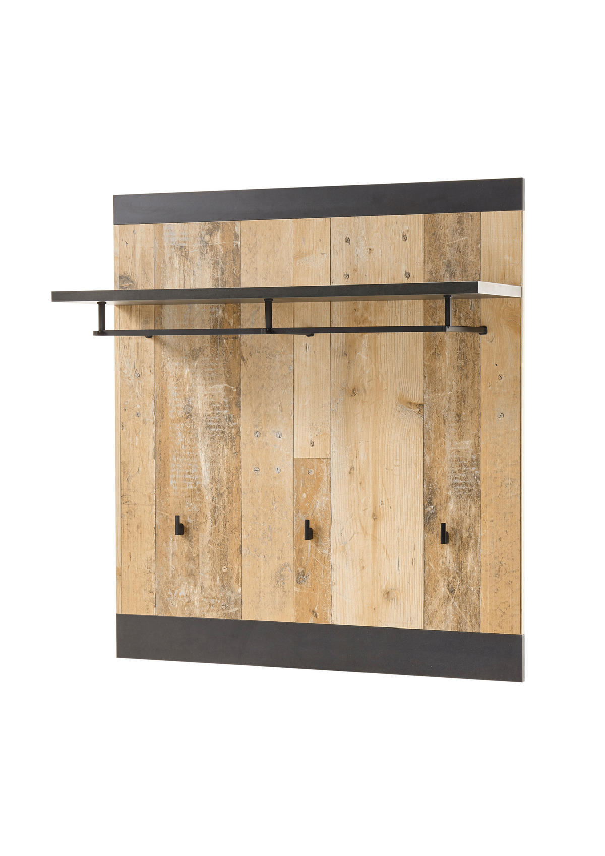 GARDEROBE 4-teilig  in 164/201/43 cm  - Anthrazit/Naturfarben, Design, Holzwerkstoff/Textil (164/201/43cm) - Modante