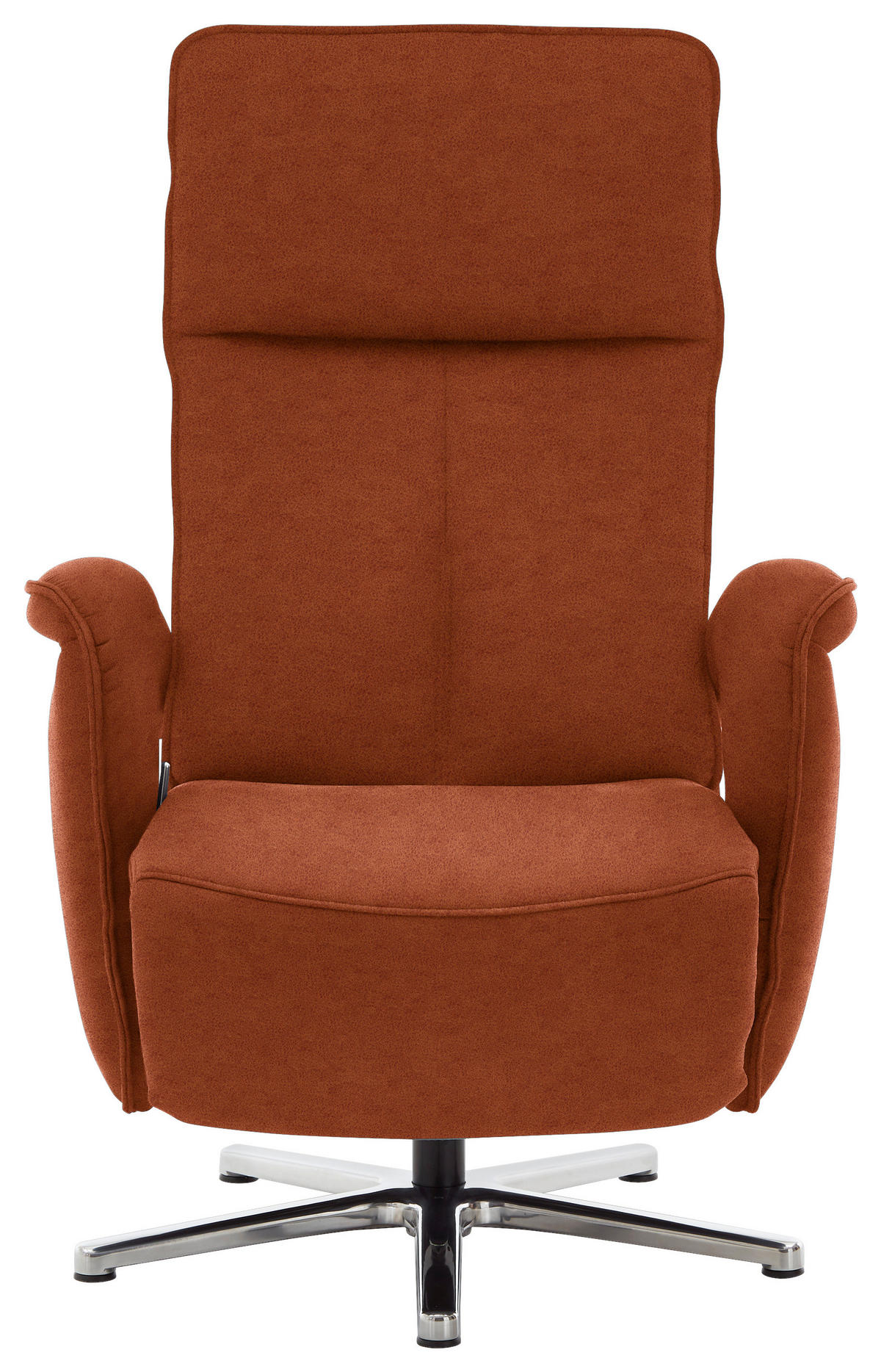 RELAXSESSEL in Textil Terracotta  - Chromfarben/Terracotta, Design, Textil/Metall (77/110/87cm) - Valdera