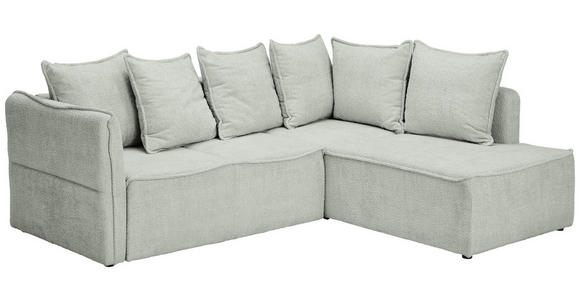 ECKSOFA  in Chenille Naturfarben  - Schwarz/Naturfarben, KONVENTIONELL, Kunststoff/Textil (233/193cm) - Carryhome