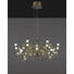 LED-HÄNGELEUCHTE - Goldfarben/Braun, Design, Glas/Metall (10/50-150cm)