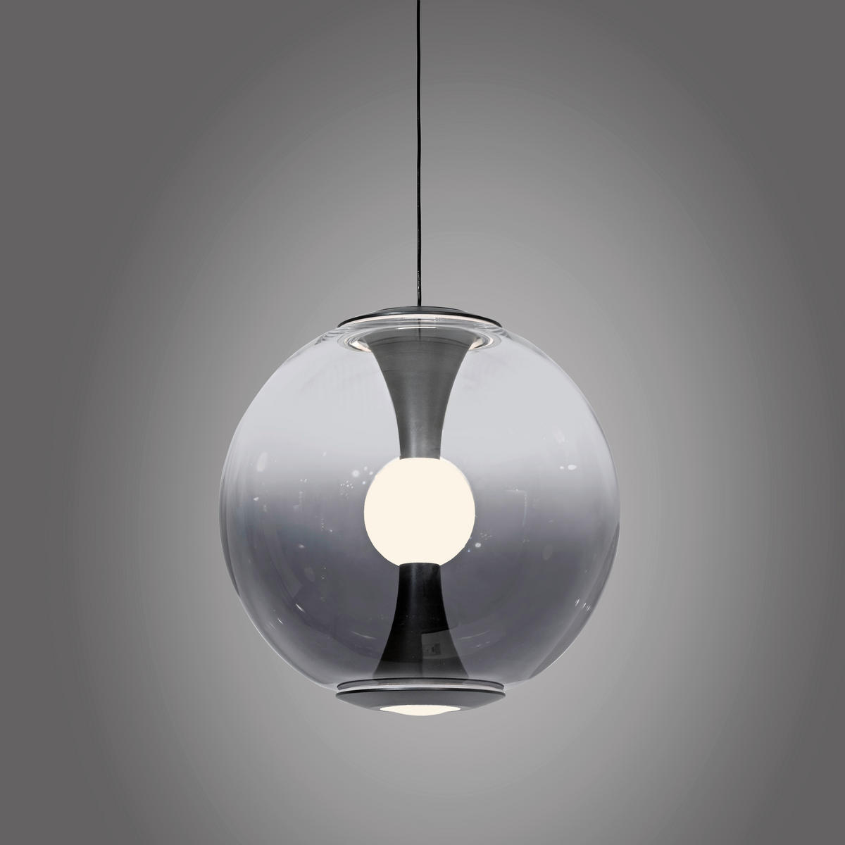 LED-PENDELLEUCHTE PURE Base-Glow 20/20/150 cm   - Grau, MODERN, Glas/Kunststoff (20/80-200cm) - Neuhaus PURE