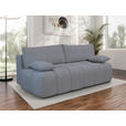 BOXSPRINGSOFA in Chenille Grau  - Schwarz/Grau, MODERN, Kunststoff/Textil (210/72/105cm) - Cantus