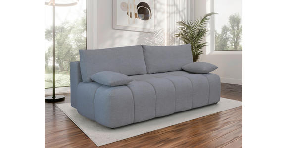 BOXSPRINGSOFA in Chenille Grau  - Schwarz/Grau, MODERN, Kunststoff/Textil (210/72/105cm) - Cantus