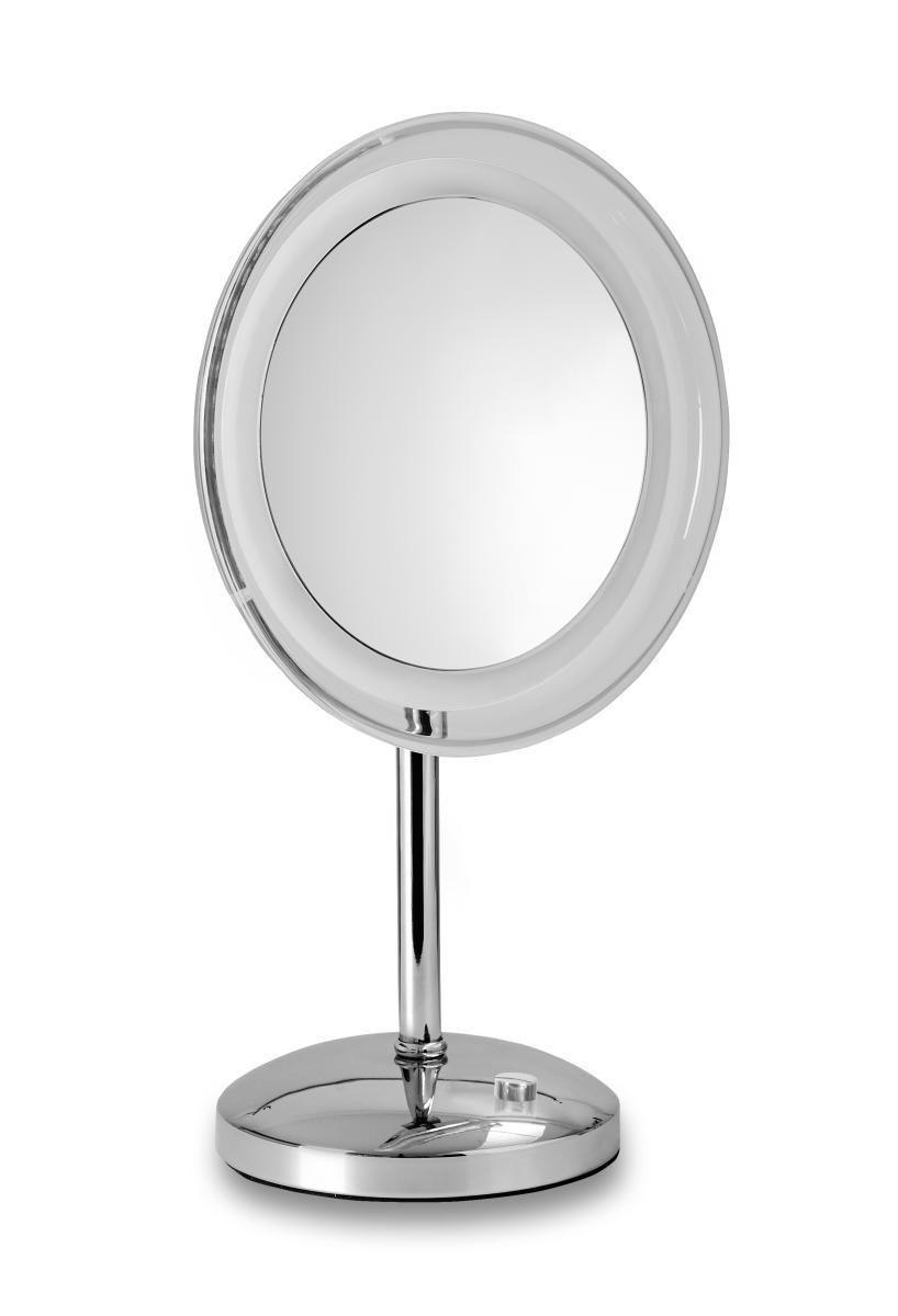 SCHMINKSPIEGEL     - Chromfarben, Basics, Glas/Kunststoff (23/39/15cm) - Sadena